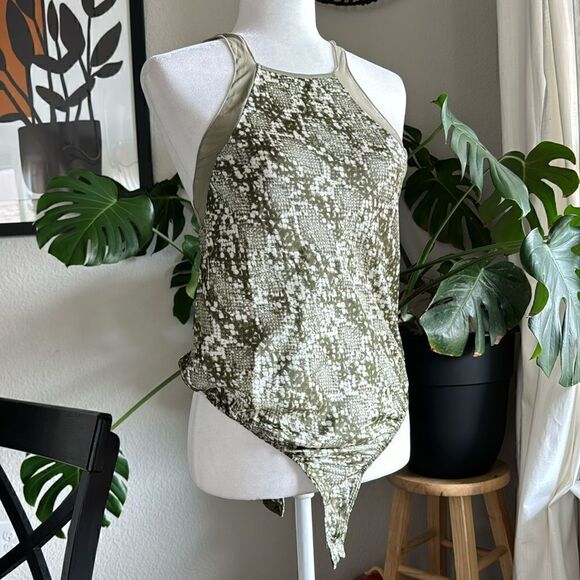 NWOT Free People Night Out Snake Print Bodysuit Strappy Thong S Flirty Feminine - Picture 3 of 12